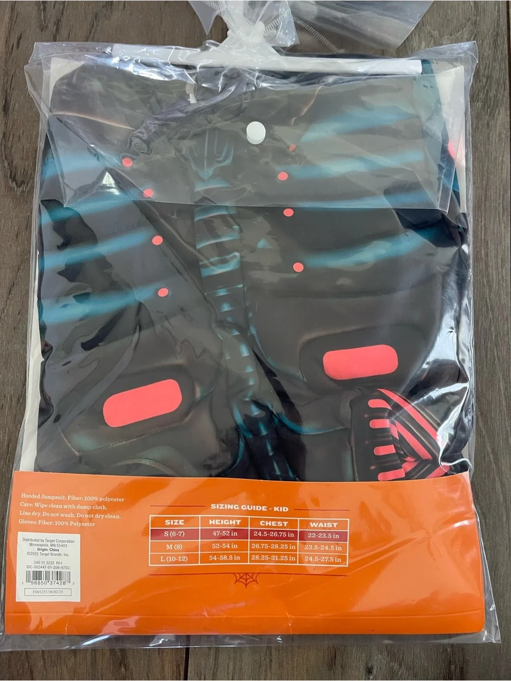 Hyde & EEK! Glows under black light warrior Boys Halloween costume size S (6-7)